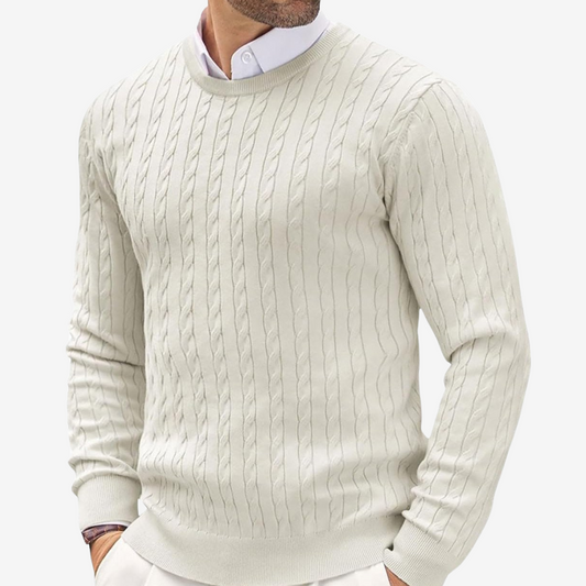 Noël | Pull Homme Col Rond Tricot Câbles - Image 2