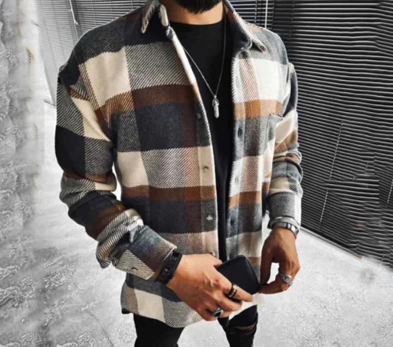 Julio | Veste à Carreaux Boutonnée pour Homme - Image 4