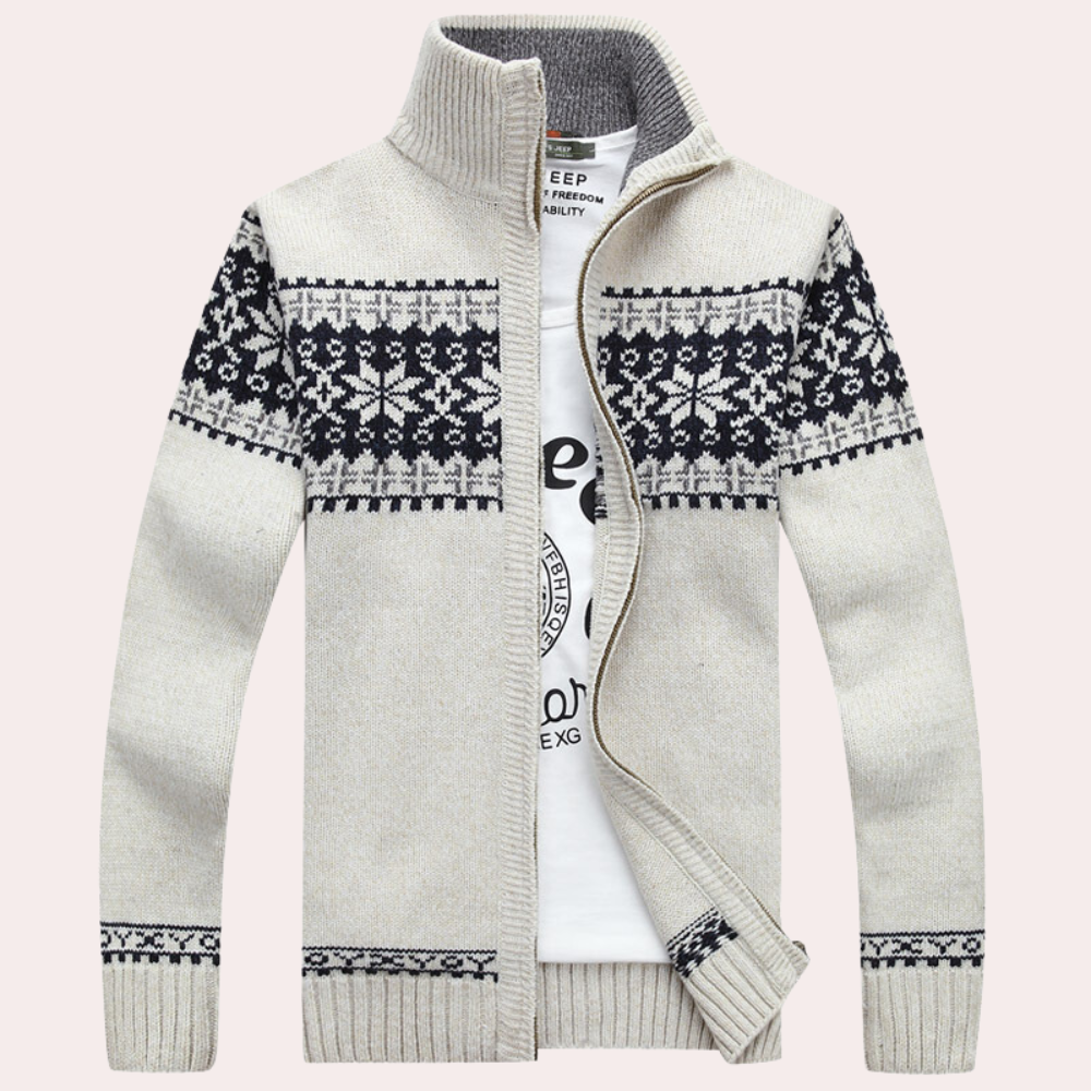 Stéphane | Veste Tricot Homme Entièrement Zippée - Image 5