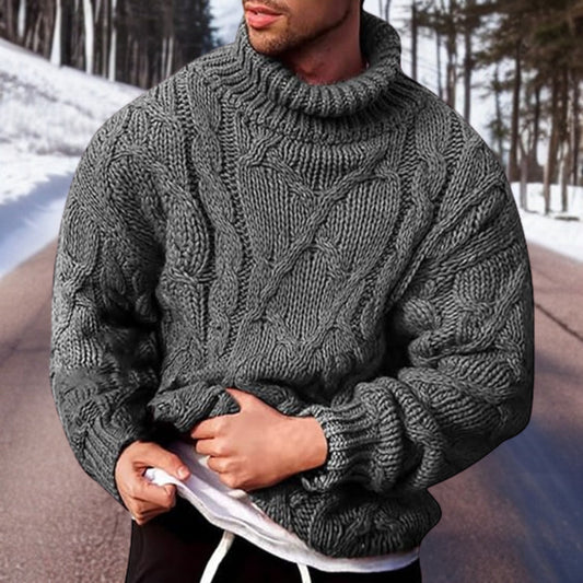 Vasco | Pull Homme Col Roulé Tricot Câble - Image 2