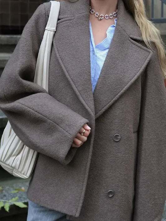 Cécile | Manteau court croisé pour femme - Image 2