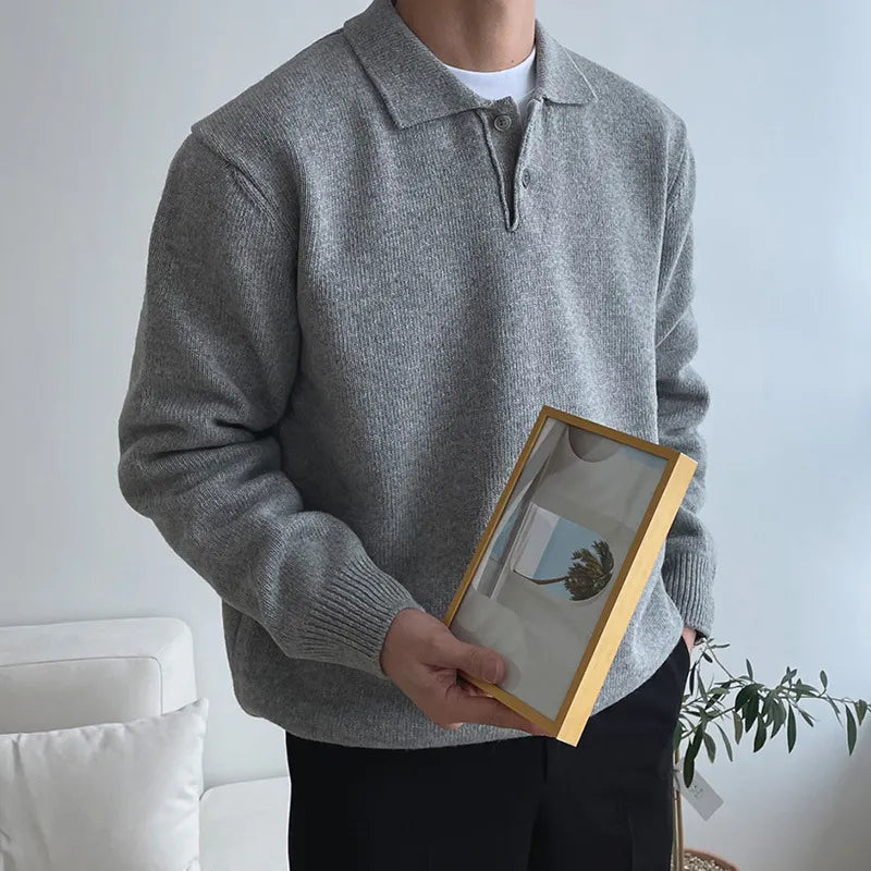 Titouan | Pull Polo Homme Manches Longues - Image 1