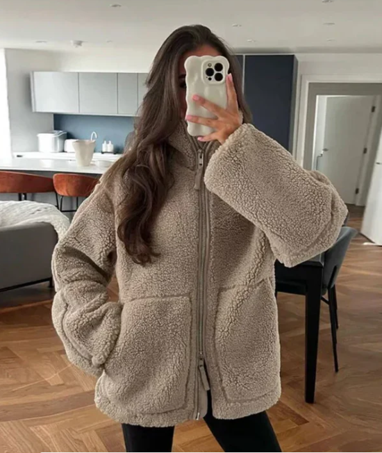 Maud | Veste Sherpa Zippée Oversize Femme - Image 7