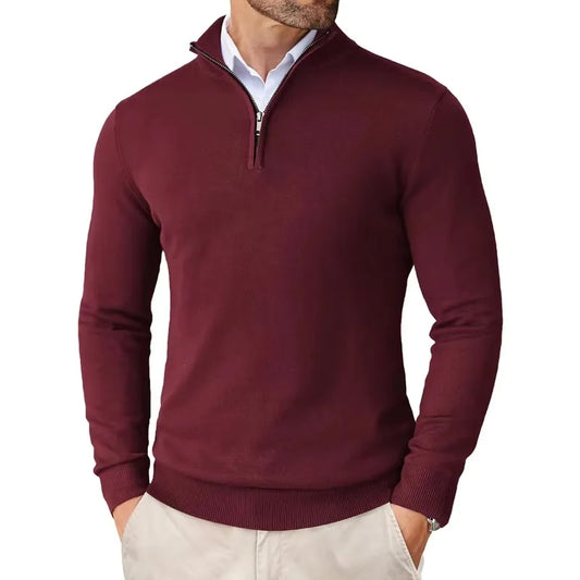 Thierry | Pull Homme Col Montant Zippé au Quart - Image 2