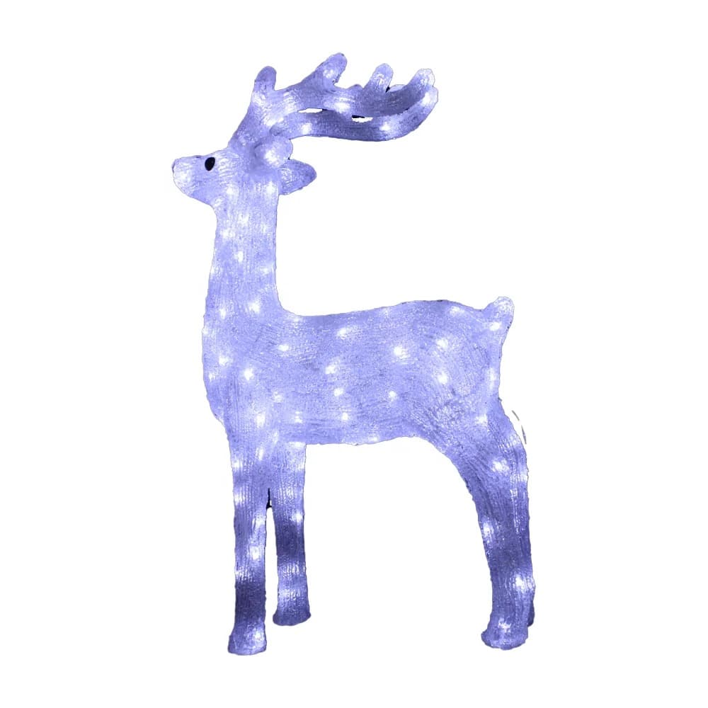 Akrylrensdyr med LED-lys - Højde 92 cm