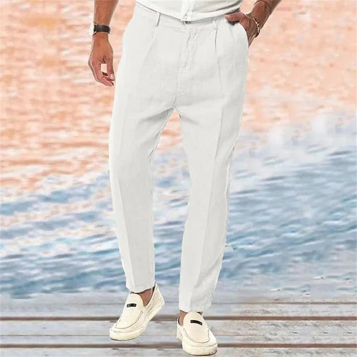 Elliot | Pantalon d'été confortable en lin pour hommes - Image 3