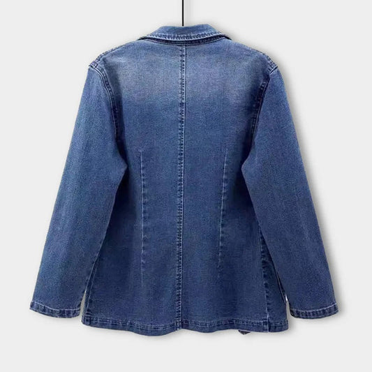 Denimblazer til damer med elegant snit