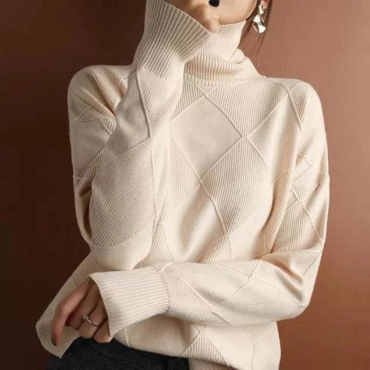 Catherine | Pull Femme Col Roulé Coupe Décontractée - Image 2