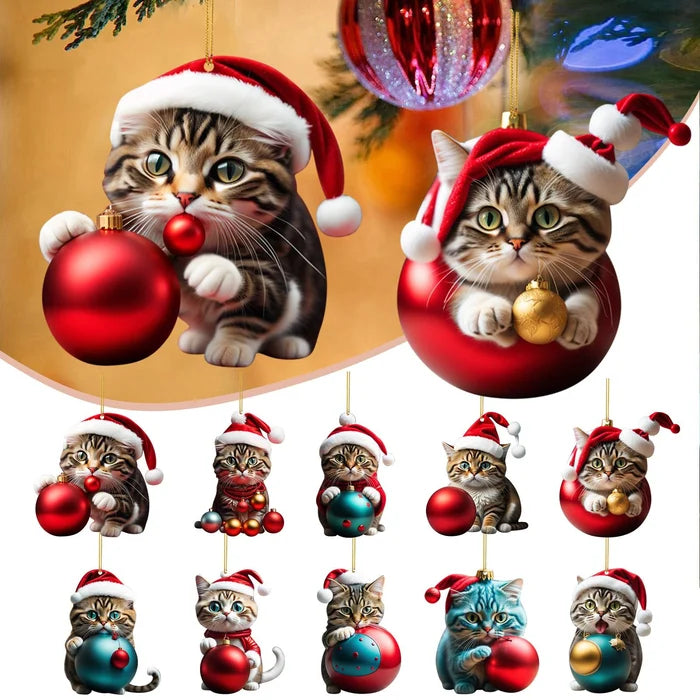 Julekatte-ornament - Sød og festlig juletræspynt