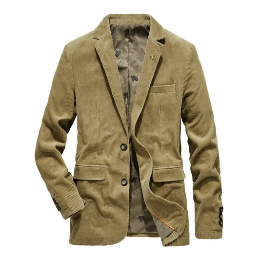 Klassisk og alsidig fløjlsblazer med to knapper