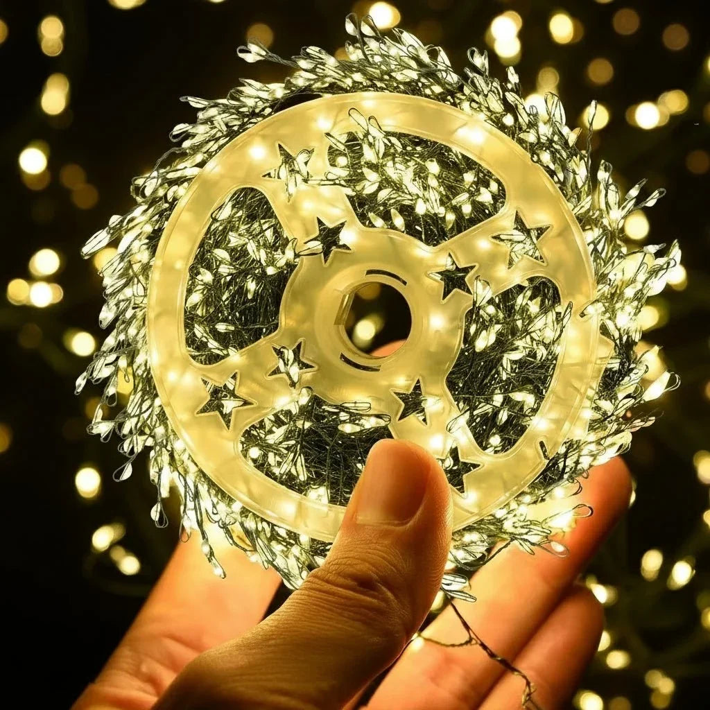 LED-klyngekæde med fjernbetjening og 8 funktioner
