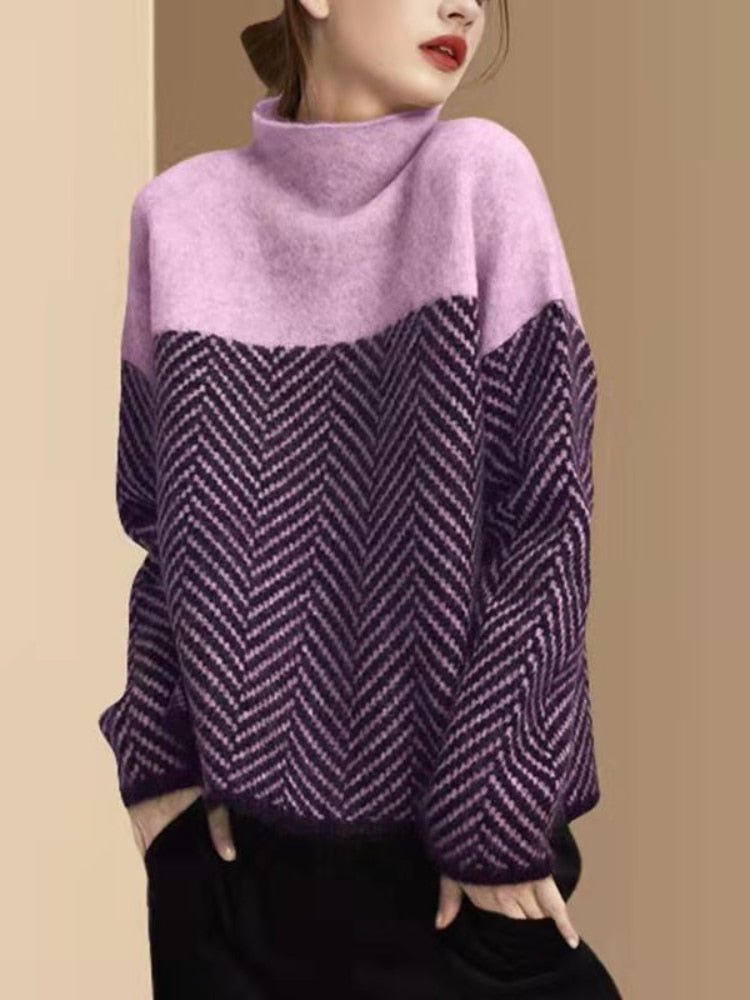 Anastasie | Pull ample à col roulé pour femme - Image 4