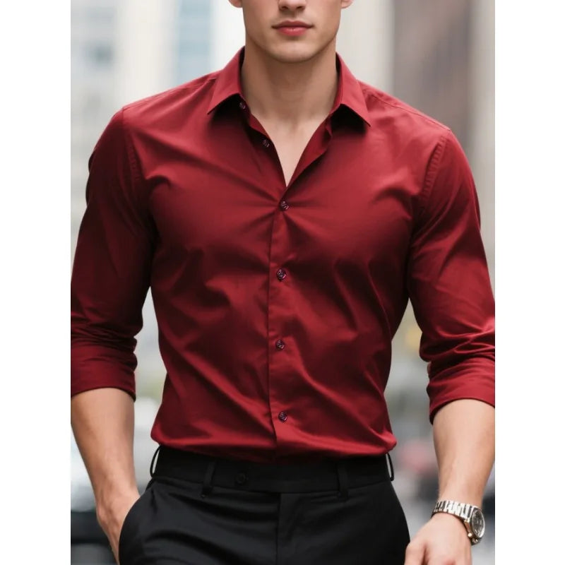 Slim fit button-down-skjorte til mænd til business og casual stil