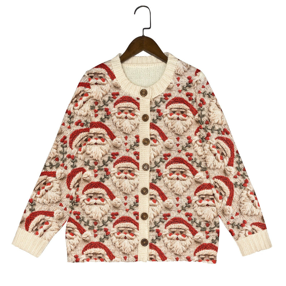 Strikket damecardigan – grim julesweater