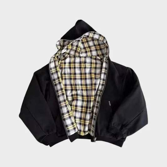 Vendbar oversize hættetrøje