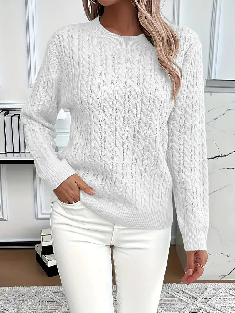 Noëlle | Pull Femme Col Rond Tricot Côtelé - Image 7