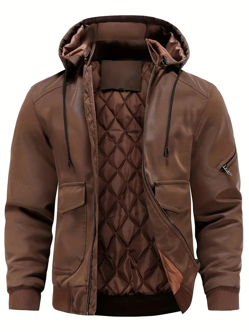Julio | Blouson aviateur à capuche pour homme - Image 1