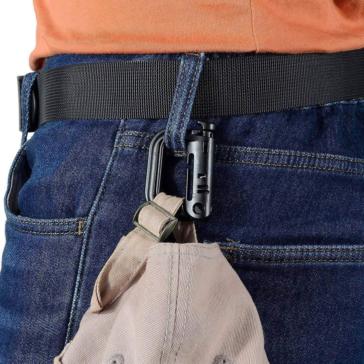 10-Pak låsbare D-ring clips til Molle-stropper
