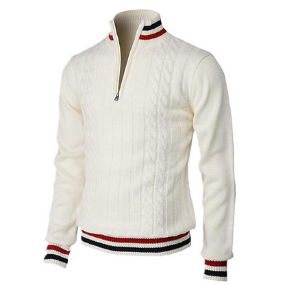 André | Pull Homme Maille Côtelée avec Fermeture Éclair 1/4 - Image 2