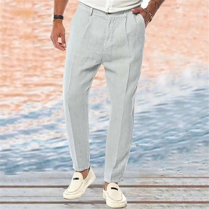 Elliot | Pantalon d'été confortable en lin pour hommes - Image 2