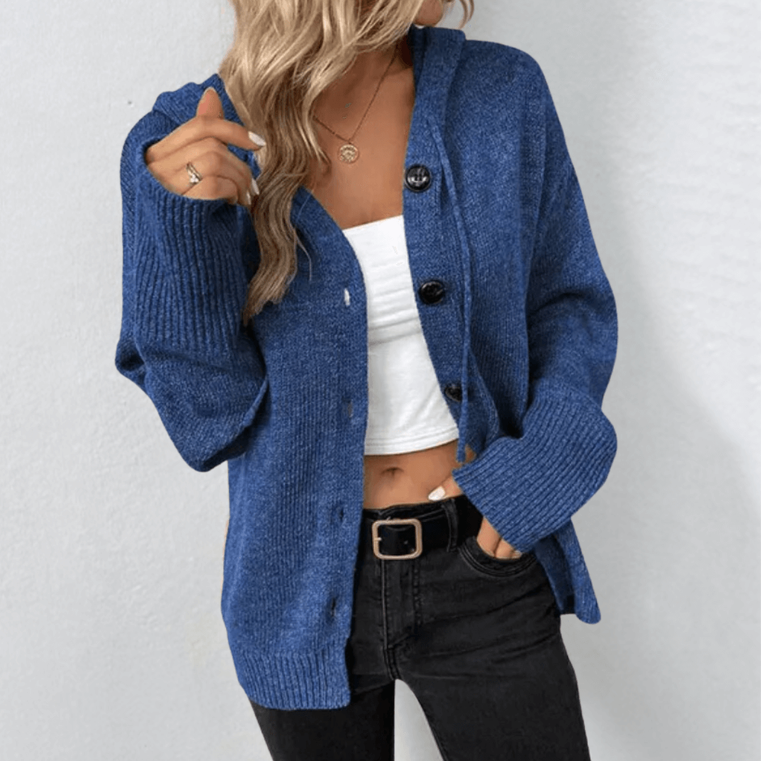 Capucine | Pull à Capuche Boutonné Femme - Image 4