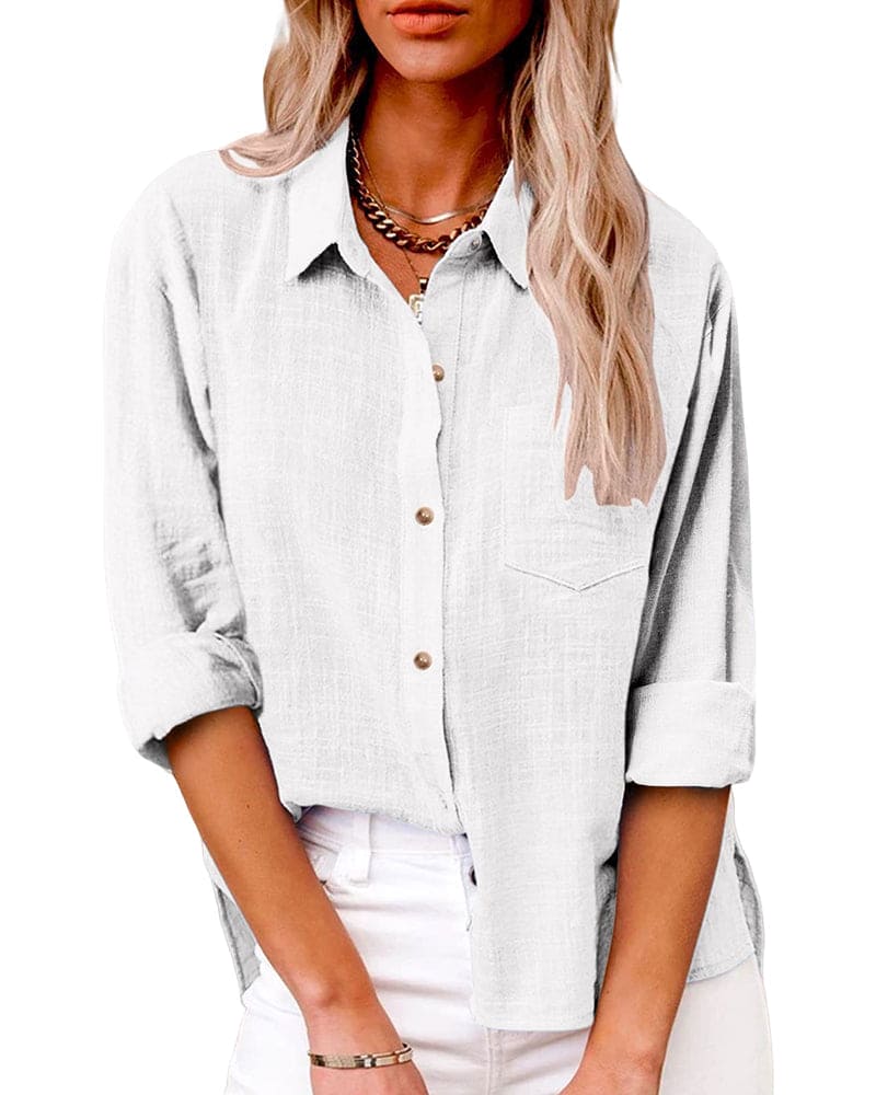 Véronique | Chemise en lin à manches longues pour femmes - Image 7