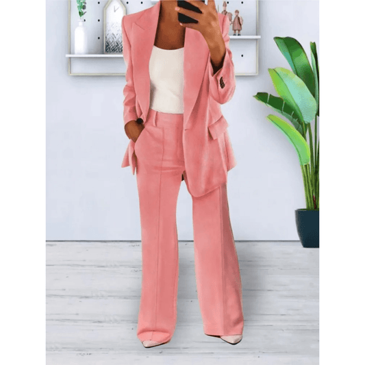 2-delt Jakkesæt til damer med blazer og bukser | Elegant stil og komfort