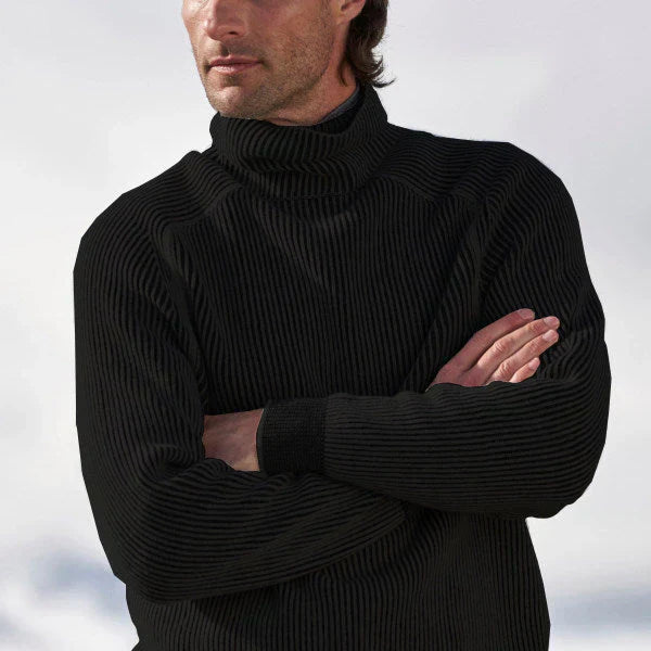 Robin | Pull à col roulé côtelé pour homme - Image 2
