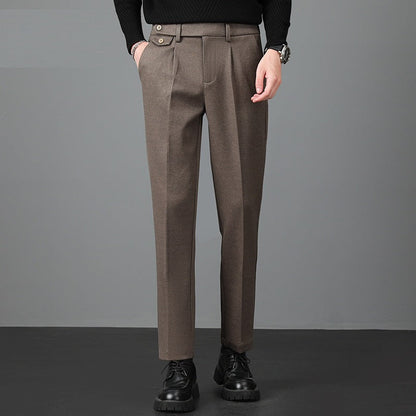Jacques | Pantalon de costume homme à plis coupe droite - Image 1