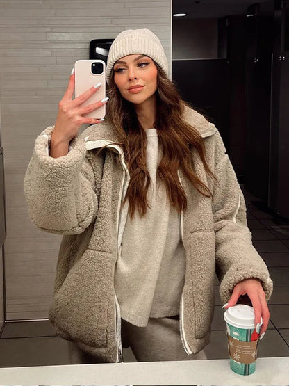 Maud | Veste Sherpa Zippée Oversize Femme - Image 6
