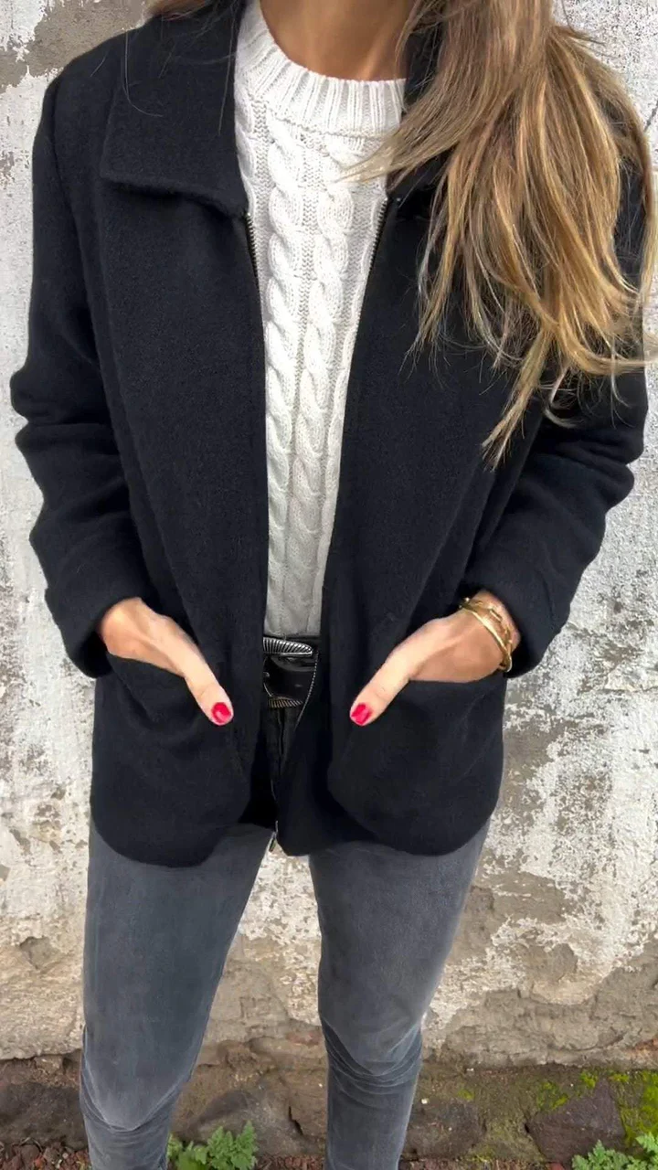 Nathalie | Veste zippée à poches pour femme - Image 1