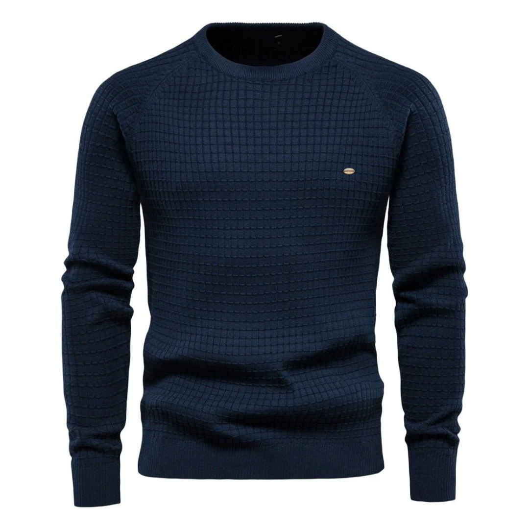 Grégory | Pull texturé à manches longues et col rond pour homme - Image 3