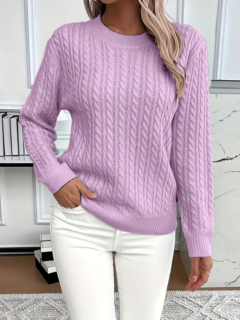 Noëlle | Pull Femme Col Rond Tricot Côtelé - Image 8