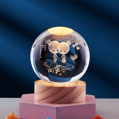 3D Krystal Natlampe