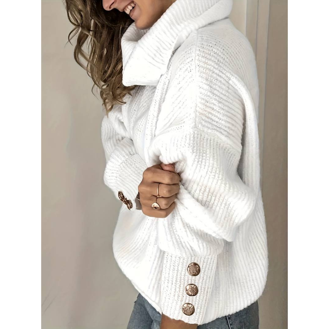 Esmeralda | Pull Femme Col Roulé Manches Longues - Image 2
