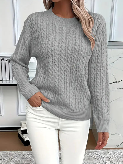 Noëlle | Pull Femme Col Rond Tricot Côtelé - Image 3