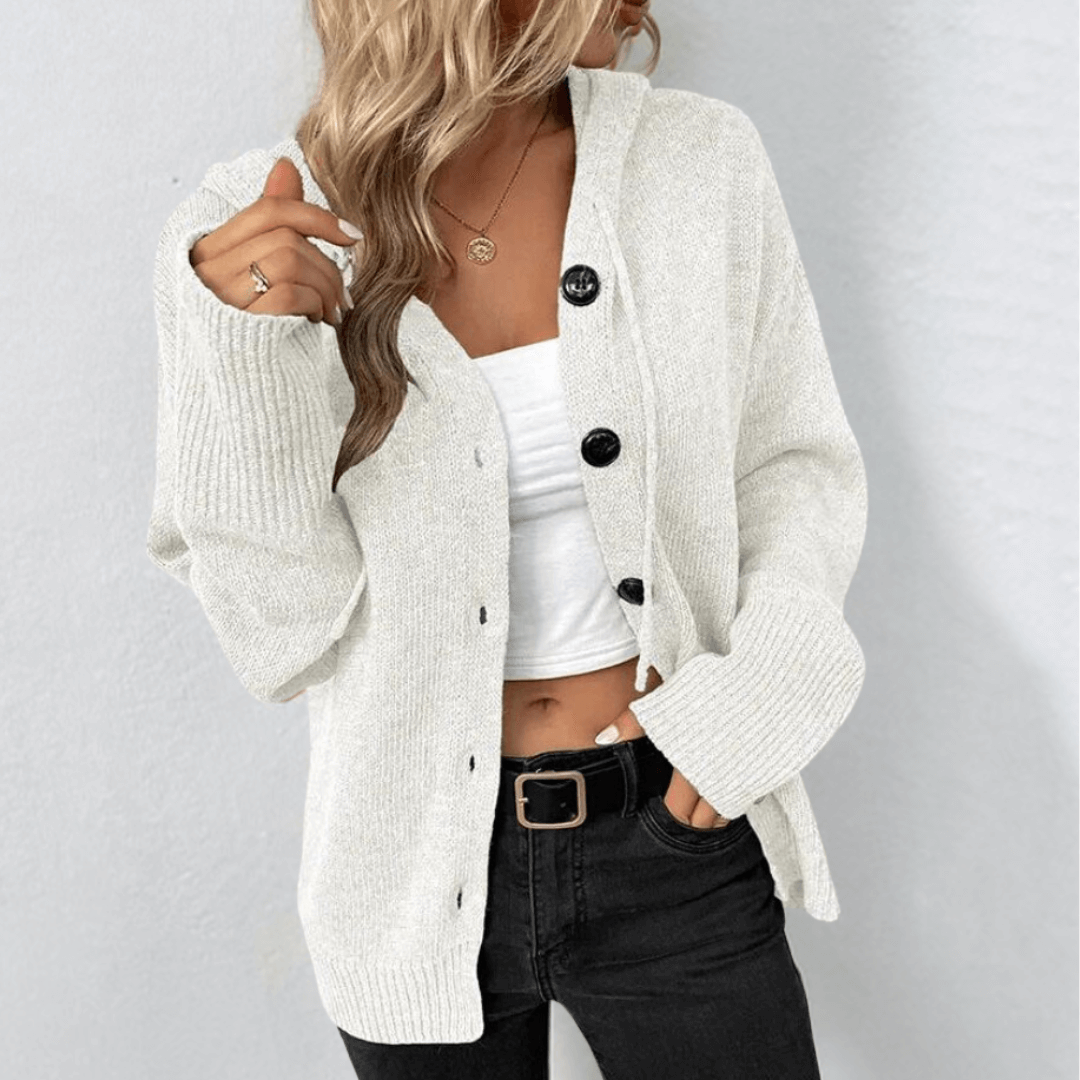 Capucine | Pull à Capuche Boutonné Femme - Image 3