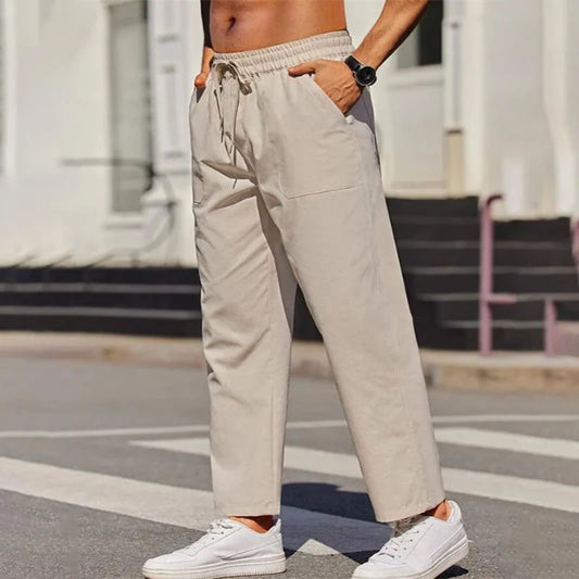 Michaël | Pantalon d'été en lin pour hommes - Image 1