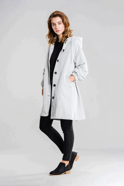 Maéva | Manteau mi-long à capuche pour femme - Image 8