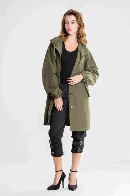 Maéva | Manteau mi-long à capuche pour femme - Image 10