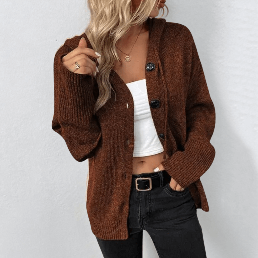 Capucine | Pull à Capuche Boutonné Femme - Image 7
