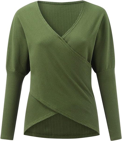 Eva | Pull Femme Cache-Cœur Col V Manches Longues - Image 1