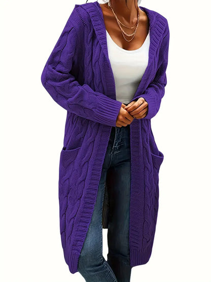 Alyssa | Cardigan Long à Capuche pour Femme - Image 19