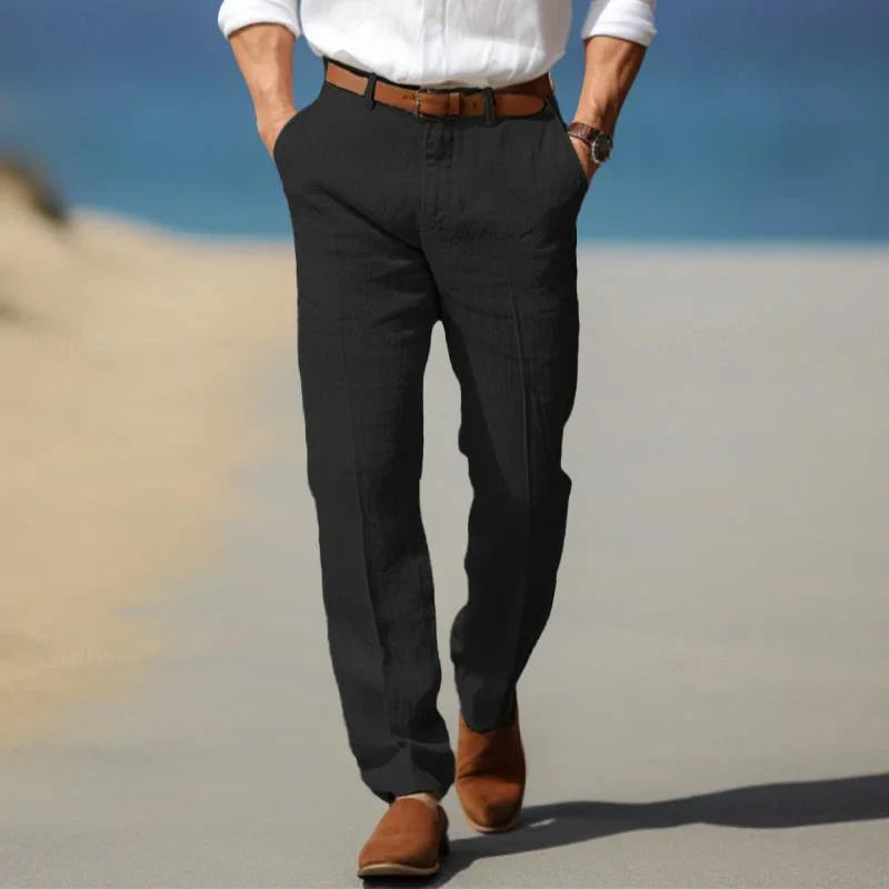 Odilon | Pantalon d'été en lin confortable pour hommes - Image 1