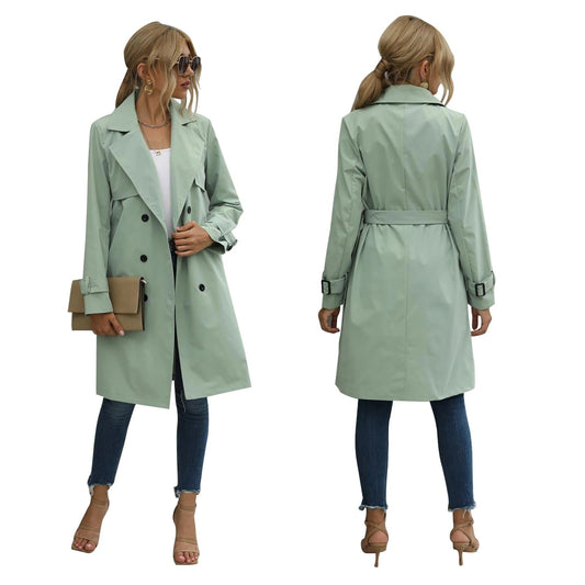Sévérine | Manteau Trench Croisé Ceinturé pour Femme - Image 1