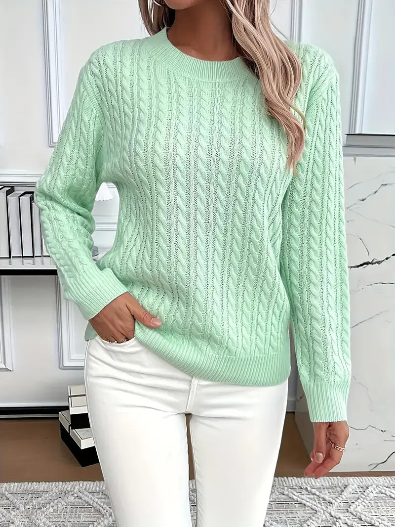 Noëlle | Pull Femme Col Rond Tricot Côtelé - Image 2