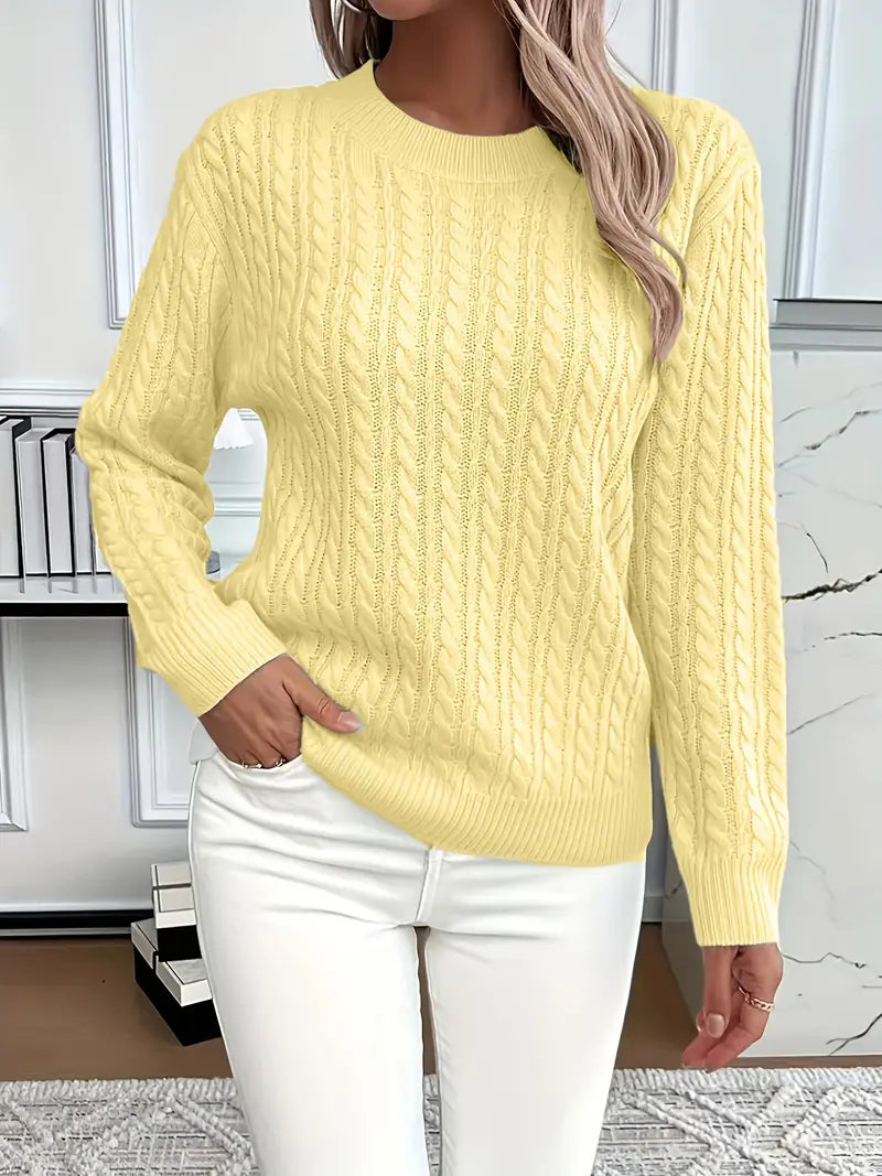 Noëlle | Pull Femme Col Rond Tricot Côtelé - Image 5