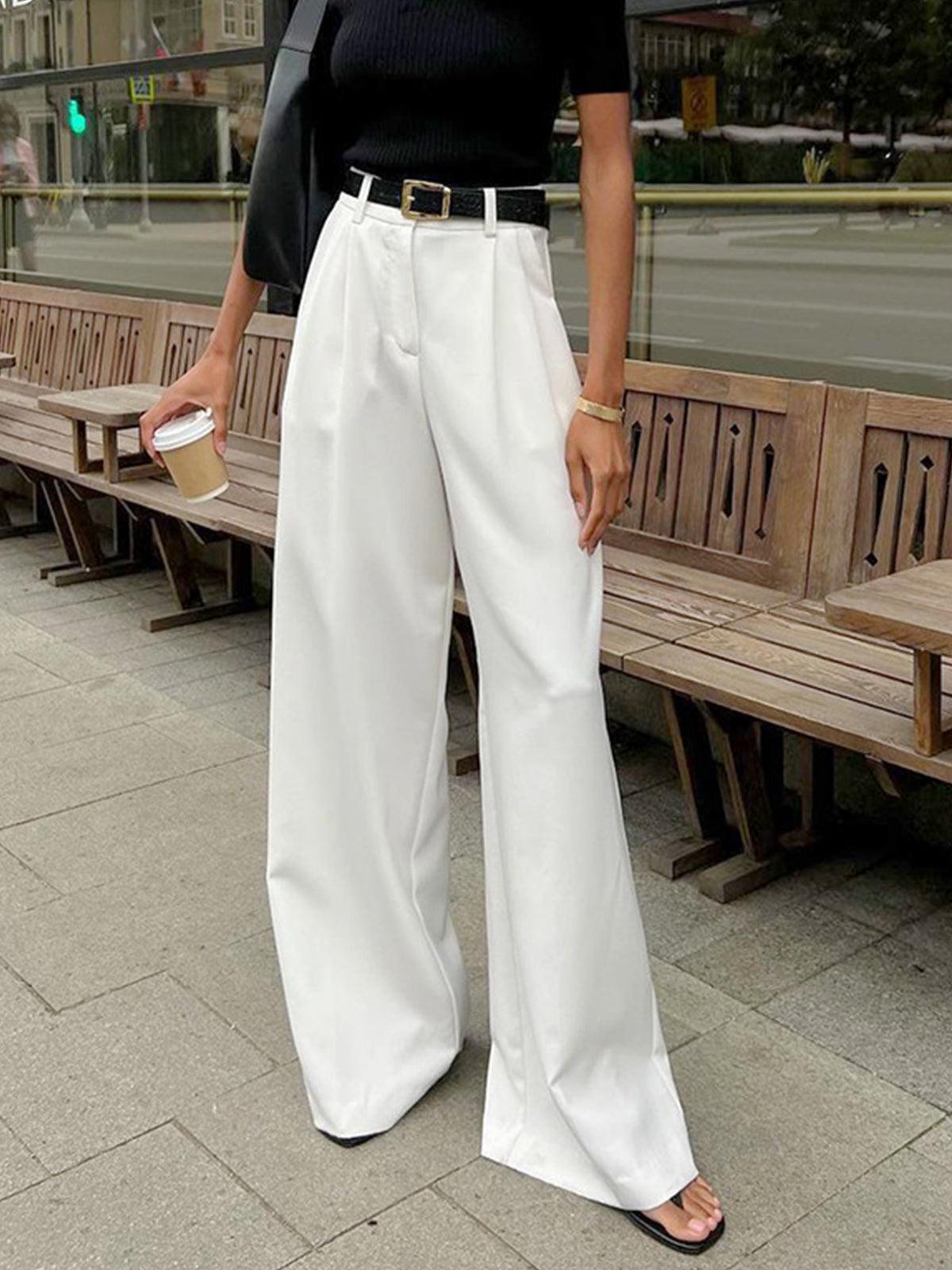 Paloma | Pantalon tailleur plissé à taille haute pour femmes - Image 1