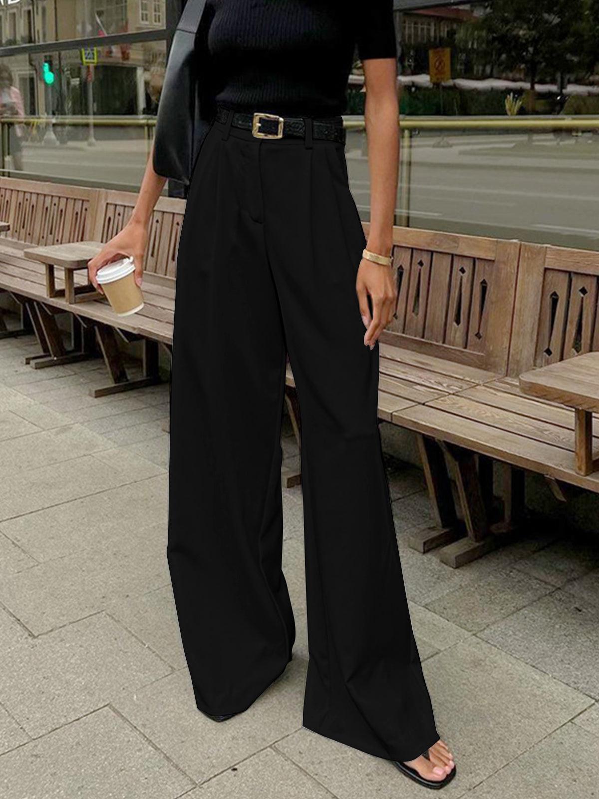 Paloma | Pantalon tailleur plissé à taille haute pour femmes - Image 2