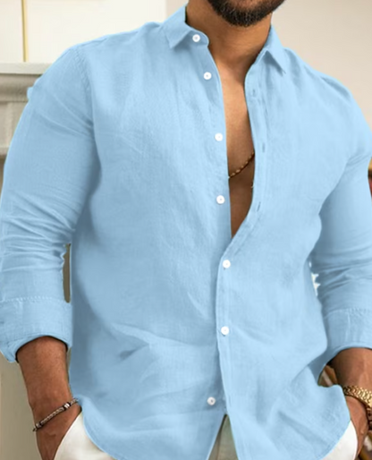 Rudy | Chemise en lin respirante pour hommes, pour le printemps - Image 4